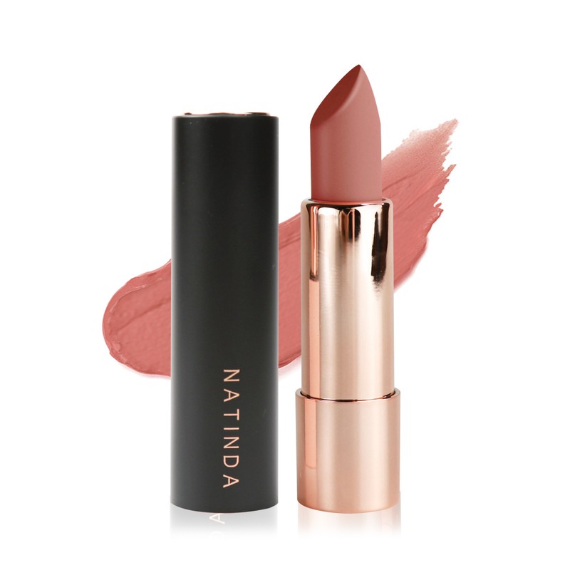 Natinda Art in Black Matte Lipstick Toned down calm deep