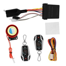 BUGUUYO 1set Motorcycle Alarm System Remote Start and Dual-Channel Security Features Compatible Various Motorcycle Brands Design for Performance All Weather Conditions
