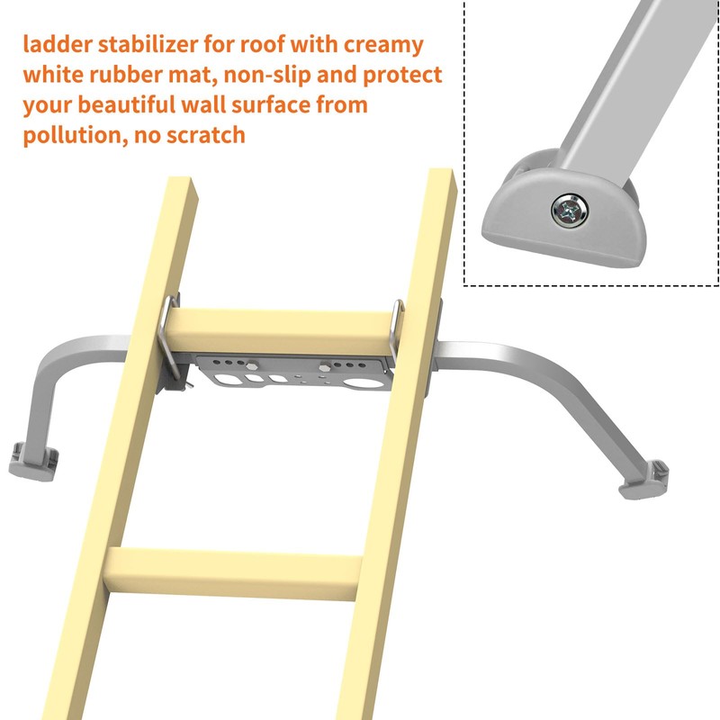 Aluminum Ladder Stabilizer, Heavy Duty Extended Ladder Accessories for Roof