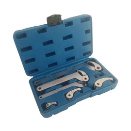 INTBUYING 6pc Adjustable Hook And Pin Wrench Spanner C Spanner Bike Nut Adjustment Set