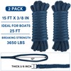 WTMORE Dock Lines - Cuerdas de barco para acoplar 1/2