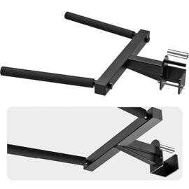 SELEWARE Y-Shaped Dip Bar for 3"x3" Power Rack with 5/8" or 1" Holes, Heavy Duty Dip Bar Attachment with Non-Slip Grips, Squat Rack Accessories for Home Gym Strength Training & Upper Body Workouts