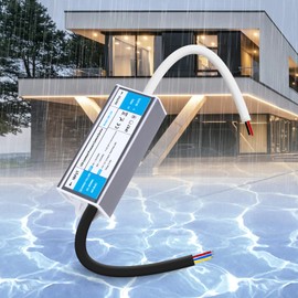 SUCIKORIO 12V 6W LED Driver Waterproof IP67, Ultra Slim Transformer 240V AC to 12V DC 0.5A 6 Watt Quiet Low Volt Converter LED Power Supply Constant Voltage For LEDs Strip, Indoor & Outdoor