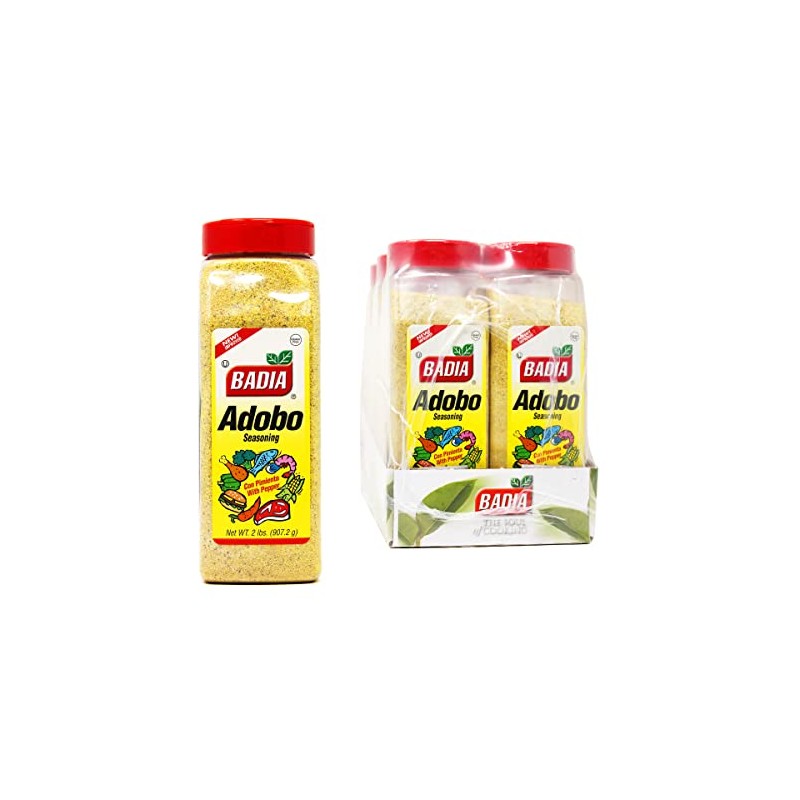 Badia Adobo with Pepper, 2 Pound (Pack of 6)