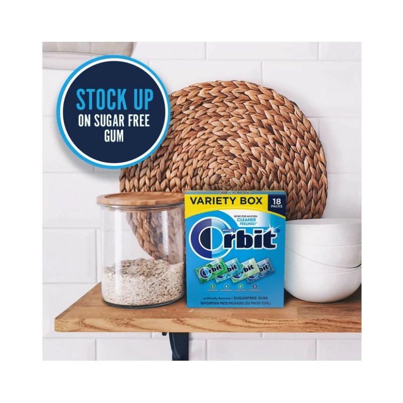 Orbit Mint Sugar Free Chewing Gum, Variety Pack, 14 pcs.,