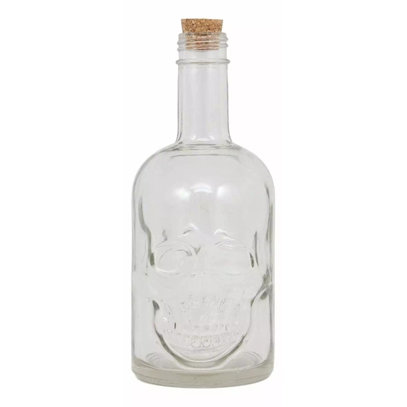 Ebros Gift Large 30 Ounces Skeleton Skull Face Corked Glass