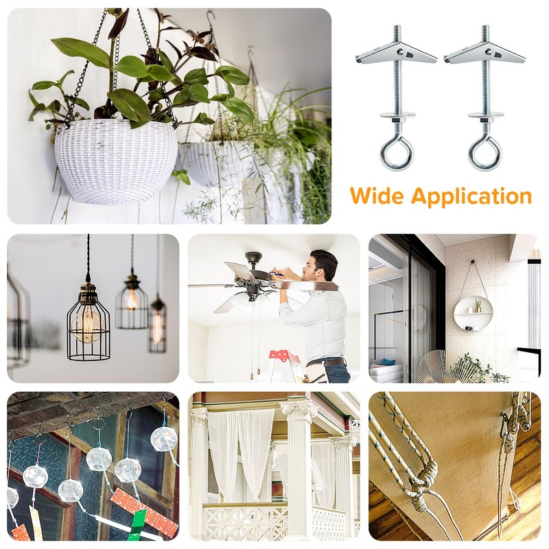 Lyeteung 4 Sets M6 Wing Spring Hook, Spring Toggle Wing