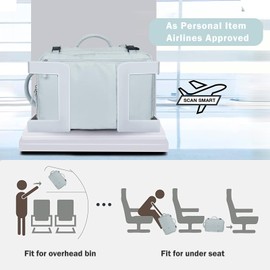 Hanples Extra Large Travel Backpack for Women as Person Item Flight Approved, 40L Carry On Backpack, 17 Inch Laptop Backpack, Waterproof Backpack, Hiking Backpack, Casual Bag(Light Blue)