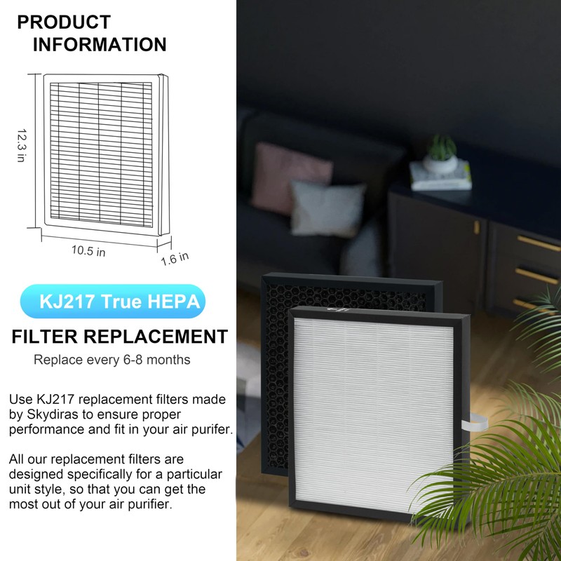 Skydiras KJ217 Filter Replacement, Compatible with MOOKA KJ217 Smart Large