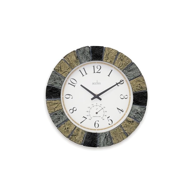 Acctim 22427 Bowfell Slate Effect Indoor/Outdoor Wall Clock