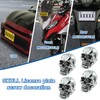Bashineng Skull License Plate Bolts Fasteners License Plate Screw Decoration