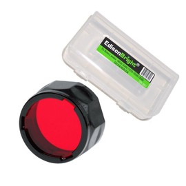 EdisonBright Fenix Filter Adapter, Red AOF-S-RED Battery Case for PD35, PD12, UC35