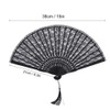 Abanico plegable de bambú para danza, abanico de mano estilo