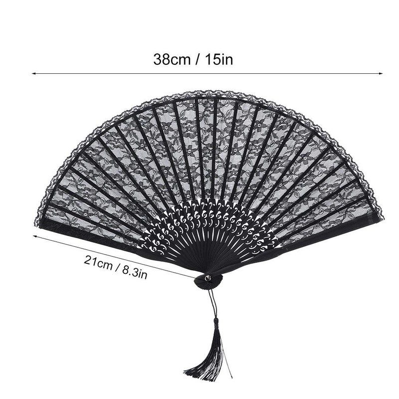 Abanico plegable de bambú para danza, abanico de mano estilo