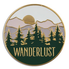 PinMart Wanderlust Wilderness Outdoor Adventure Lover Enamel Lapel Pin