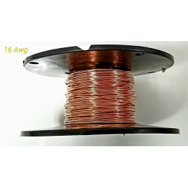 Copper 16 AWG Gauge Bare Copper Wire Buss Wire 100' Length 0.054" Natural