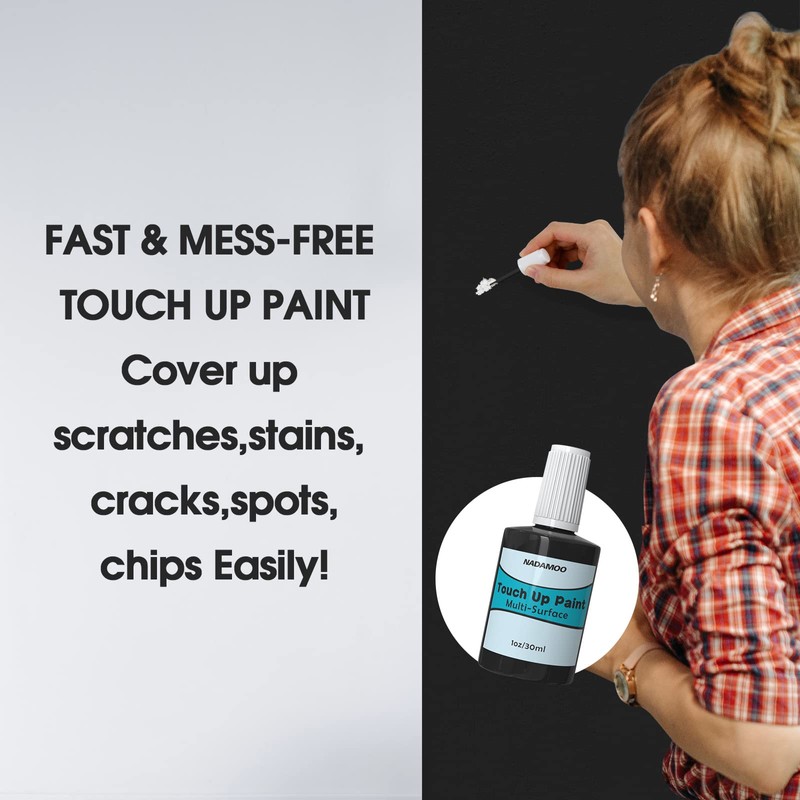 NADAMOO Black Multi Surface Touch Up Paint, Interior and Exterior