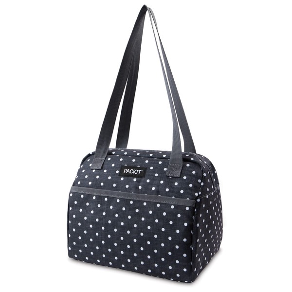 PACKIT Freezable Hampton Tote Bag - Stylish Design Picnic Lunch