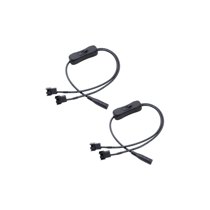 ThtRht 2 Pack DC Plug to PWM Fan Power Cable