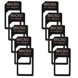 10 x Micro SIM Card to Regular SIM Card Adapter