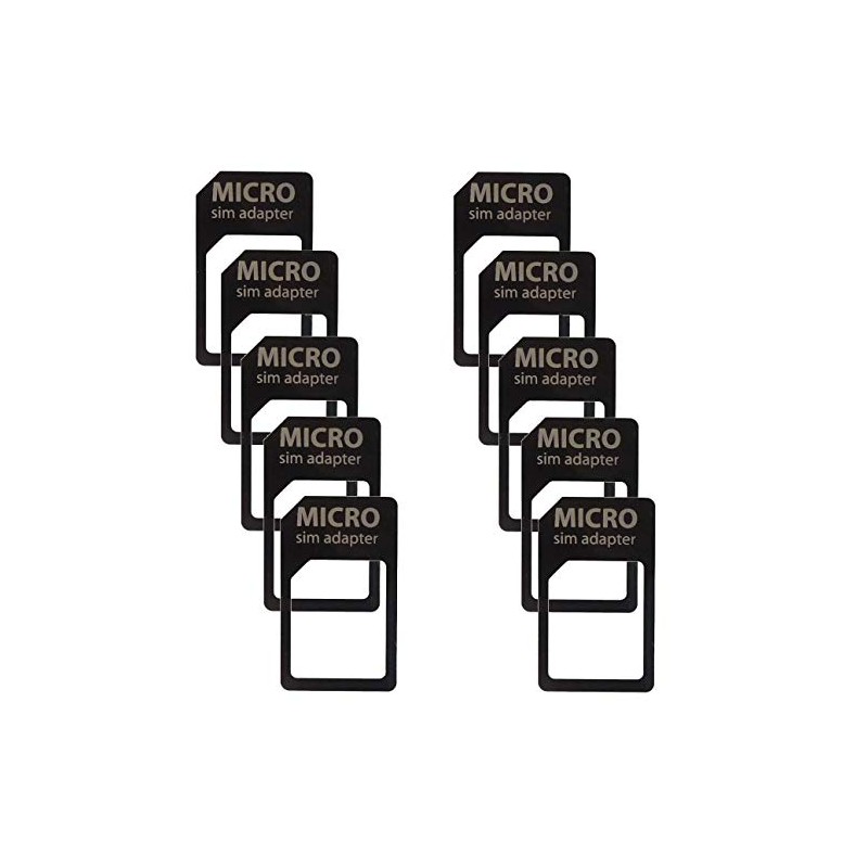 10 x Micro SIM Card to Regular SIM Card Adapter