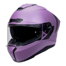 LNCHAO Motorcycle Helmets Dual Visor Full Face Helmet for Adults Youth Men & Women,ECE and DOT Approved Motorbike Street Bike Racing Helmet with Tinted Visor (Medium,Purple Reign)
