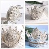 Waltz&F Silver Diamond Crown Ring Holder Jewelry Box Openable Hinged