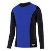 Speedo Boy's Active Long Sleeve Rash Top, Black/Speed, 6