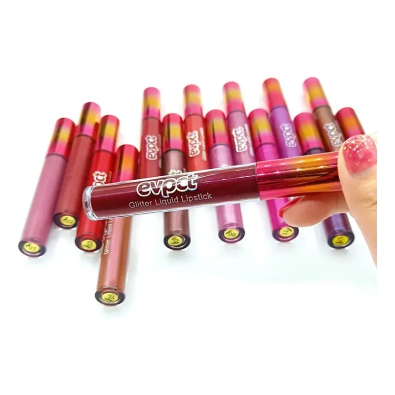 Set De Pintalabios Líquidos Lip Glosses, Mate A Purpurina,