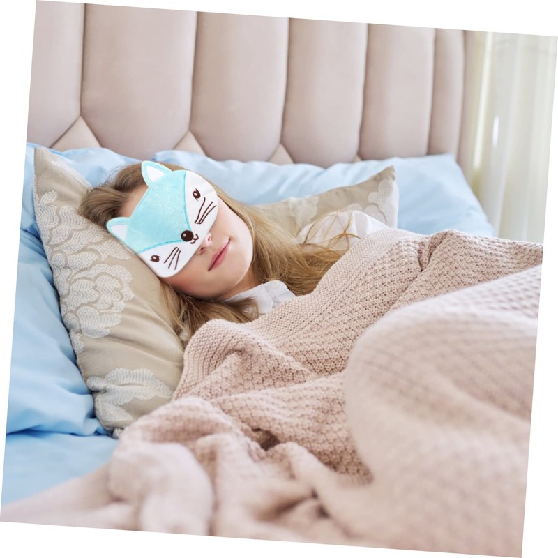 Mikinona 2Pcs Adorable Cartoon Animal Sleep Eye Masks Comfortable Light
