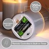 Eywamage Smoke Grey Glass Flameless Candles with Remote, Ribbed LED