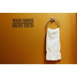 Wash Hands Brush Teeth Laundry Scrub A Dub Dub Laundry Soap Washer Dryer Clean Shorts Pant Sock Shoes Tooth Paste Grandchildren Surprises Girl Boy Bedroom Wall Decal Sticker - Size: 8 Inch x 26 Inch