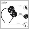 Motique Accessories Girls Polka Dot Bow Headband (Black)