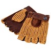 Gusti Maison Leather Gloves Cycling Gloves with Cotton Details Yellow