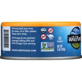 Wild Planet, Wild Albacore Tuna, No Salt Added, 5 Ounce