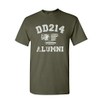 DD214 Alumni Distressed American Flag T-Shirt Military Veteran Mens Tee