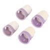 4 Pcs Silicone Thimble Purple Soft Elastic Finger Protector Finger