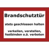 Pack of 10 Fire Door Stickers 21 x 15 cm