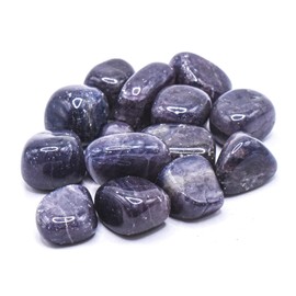 Blue Purple Iolite Pebbles Polished Natural "Water Sapphire" Cordierite Dichroite Gemstone Crystal Mineral Sparkling Tumble Stone Specimens - India (5PCS)