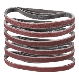 sourcing map 24pcs 0.5 x 18" Sanding Belts 4pcs Each of 40/60/80/120/150/240 Grit Aluminium Oxide Flush Joint Belt Sander Paper for Metal Woodworking Automotive Repair