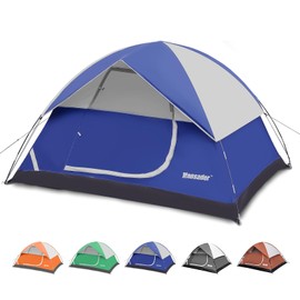 MANSADER Camping Tent, Waterproof 4 Person Tents for Camping, Lightweight Easy Setup Backpacking Outdoor Hiking Tent with Carry Bag, Backpack Tents Suit for Family Beach Hiking Travel (Green)