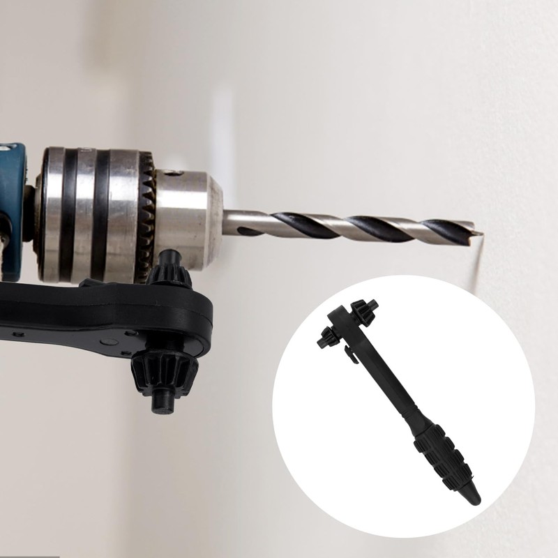 BOXOB 2-in-1 Ratchet Drill Chuck Key Wrench, Dual-Head Drill Chuck