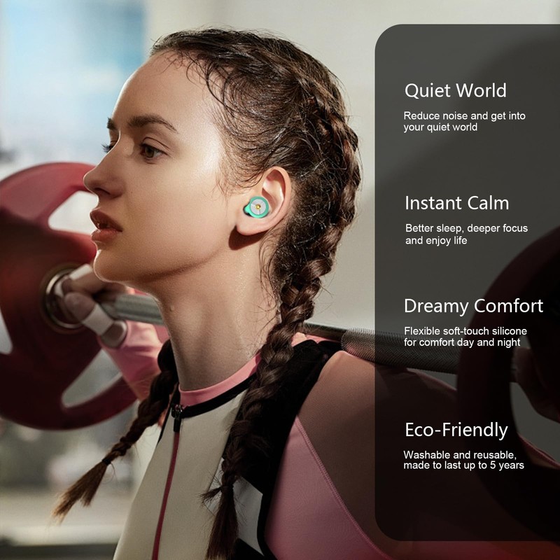 EcoreFoot EcoreFoot Upgraded Ear Plugs for Sleeping Ultra-Comfy Reusable Noise-Reducing