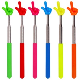 BUXIMN 6Pcs Pointer Finger Stick, Telescopic Finger Pointer Stick Retractable, Teacher Hand Pointing Extendable, for School Supplies Classroom Studen Reading
