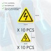 BOBOZHONG Safe Warning Sticker,20 Pcs 5cm/10cm Electrical Hazard Stickers Triangle