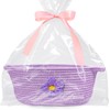 Basket for Gifts, Gift Basket Empty & Ribbon, Large Cap