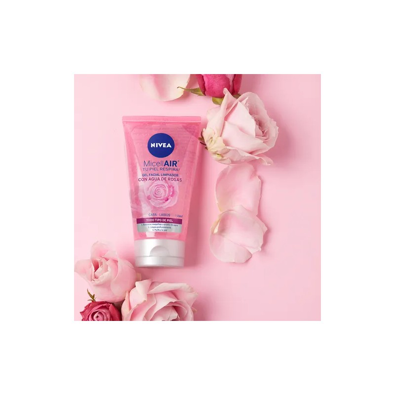 Gel Facial Limpiador Nivea Agua De Rosas 150 Ml