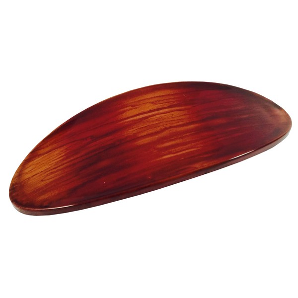 Parcelona French Oval Celluloid Wooden Look Brown Large 4" Automatic Hair Clip Hair Barrette for Women and Girls, Made in France