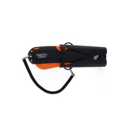 Modern Box Cutter, 3 blade depth setting, Squeeze Trigger and Edge Guides, Holster, Lanyard, Extra Blade - 1000 Orange