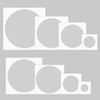Large Circle Stencil for Painting,Reusable Plastic 8 Pcs Circle Templates